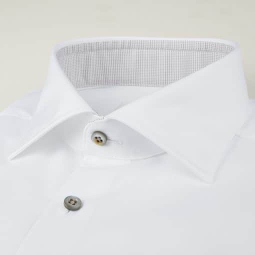 Stenströms White Contrast Twill Shirt
