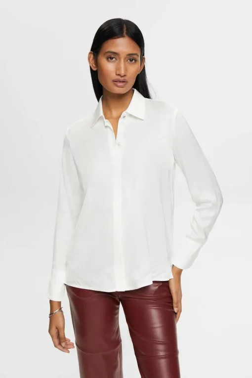 Esprit Satin Blouse Off White