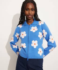 Envii Ennettle Zip Cardigan Anemone Aop