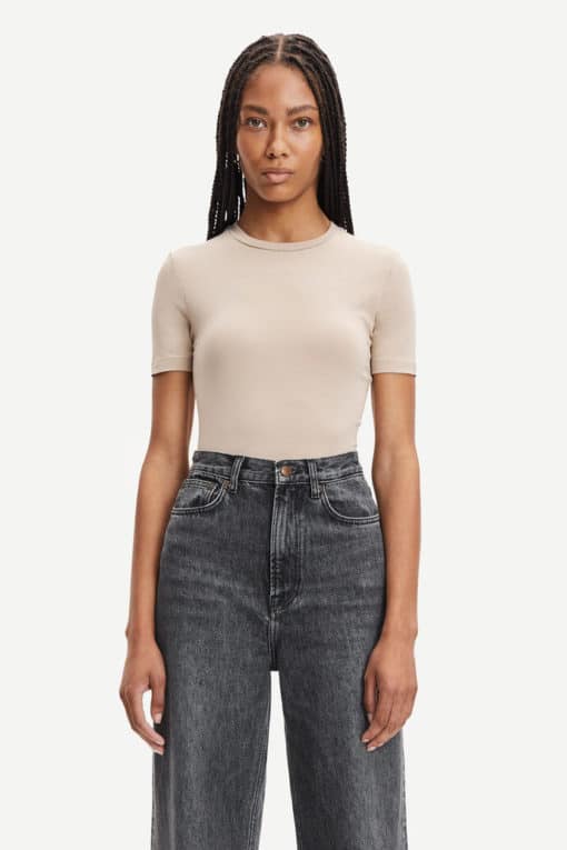 Samsoe & Samsoe Ester ss T-shirt Hummus