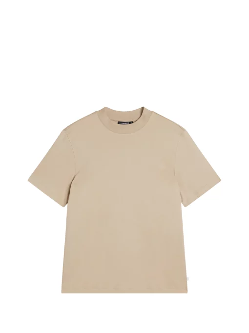 J.Lindeberg Ace Mock Neck T-shirt Safari Beige