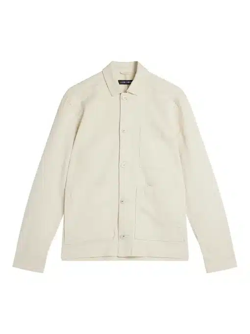 J.Lindeberg Errol Linen Workwear Overshirt Turtledove