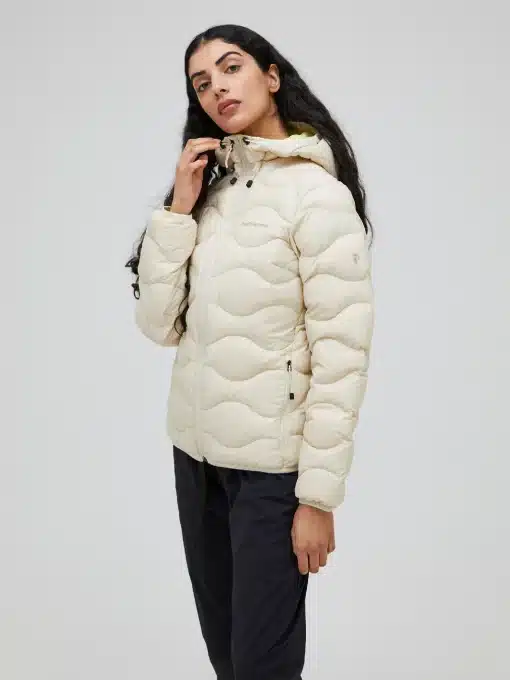 Peak Performance Helium Down Hood Jacket Women Sand Fog
