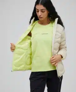 Peak Performance Helium Down Hood Jacket Women Sand Fog