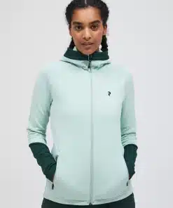 Peak Performance Rider Zip Hood Women Delta Green/Scarab Green