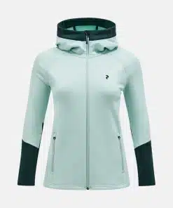 Peak Performance Rider Zip Hood Women Delta Green/Scarab Green