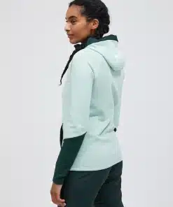 Peak Performance Rider Zip Hood Women Delta Green/Scarab Green