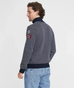 Holebrook Frej T-Neck Windproof Navy/Offwhite