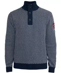 Holebrook Frej T-Neck Windproof Navy/Offwhite