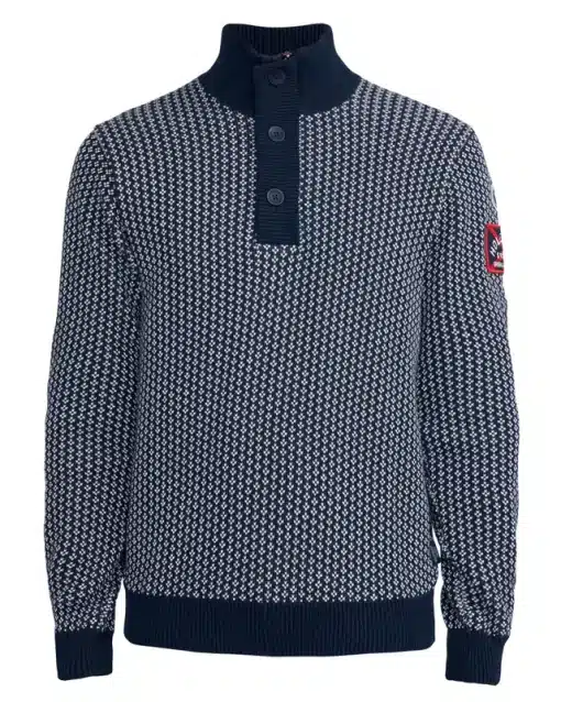 Holebrook Frej T-Neck Windproof Navy/Offwhite