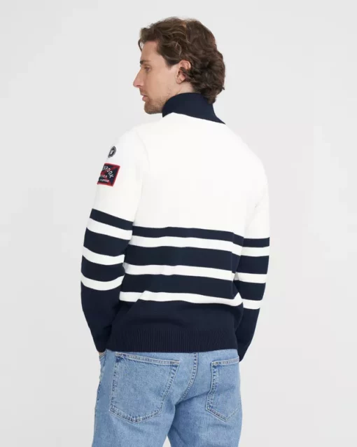 Holebrook Frej T-Neck Windproof Navy/Offwhite