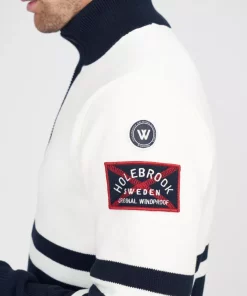 Holebrook Frej T-Neck Windproof Navy/Offwhite