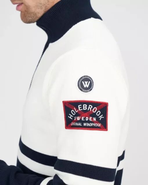 Holebrook Frej T-Neck Windproof Navy/Offwhite