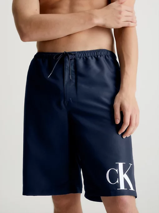 Calvin Klein Board Long Swim Shorts Navy Iris