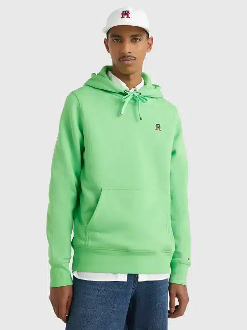 Tommy Hilfiger Fleece Monogram Hoody Spring Lime