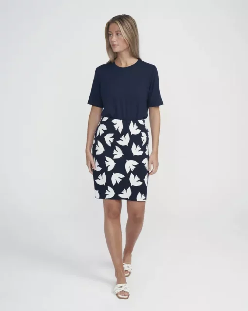 Holebrook Gry Skirt Navy/Off white