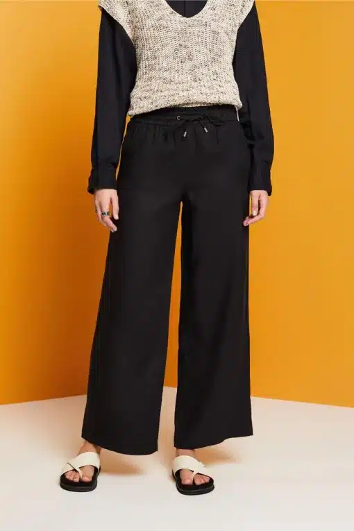Esprit Linen Pants Black