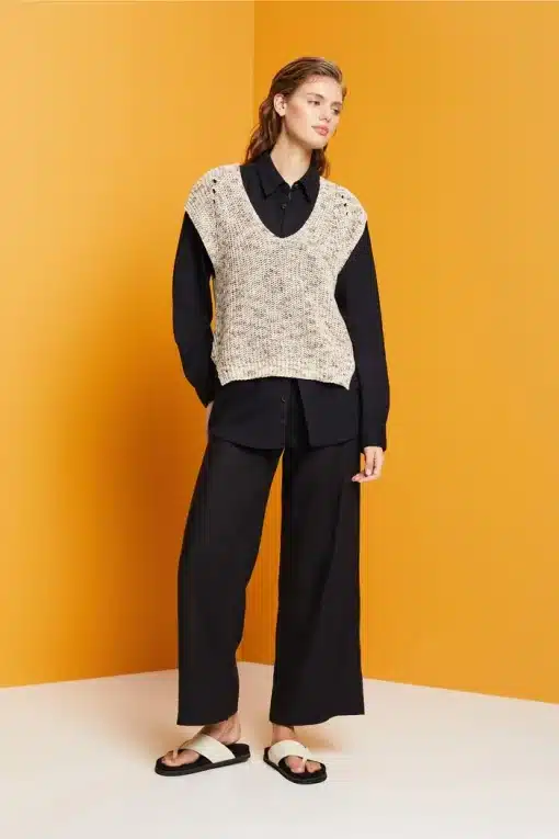 Esprit Linen Pants Black