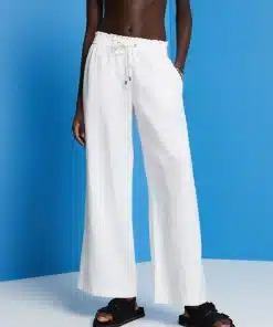 Esprit Linen Pants Off White