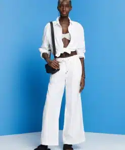 Esprit Linen Pants Off White
