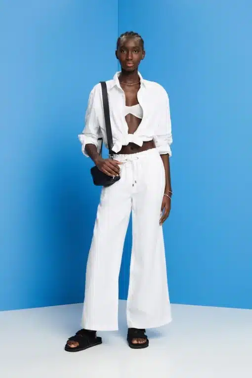 Esprit Linen Pants Off White