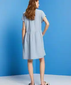 Esprit Linen Dress Light Blue Lavender
