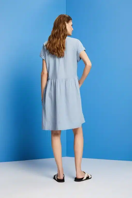 Esprit Linen Dress Light Blue Lavender