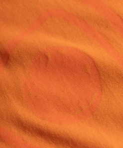 Knowledge Cotton Apparel Big Owl Front Print T-shirt Gusset Orange