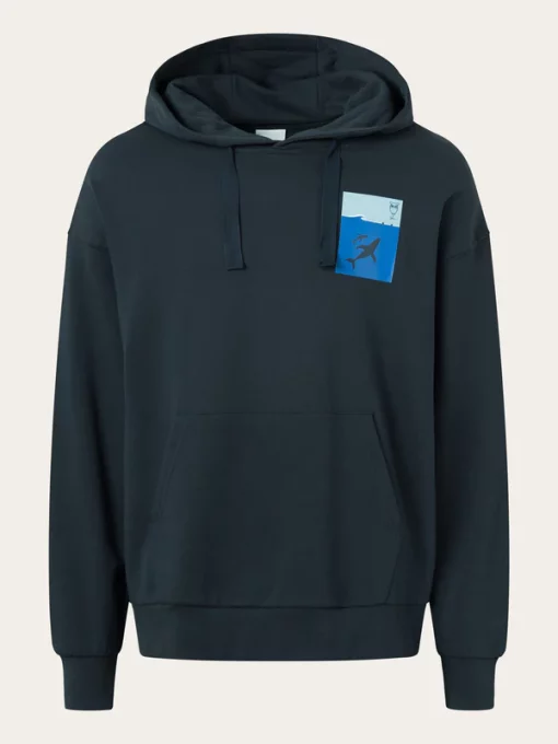 Knowledge Cotton Apparel Whale Hood Total Eclipse
