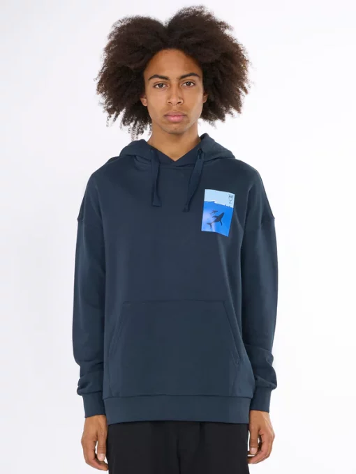 Knowledge Cotton Apparel Whale Hood Total Eclipse