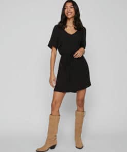 Vila Mesa detail V-Neck Dress Black