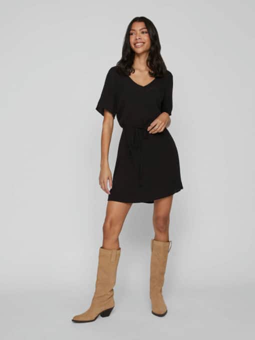 Vila Mesa detail V-Neck Dress Black