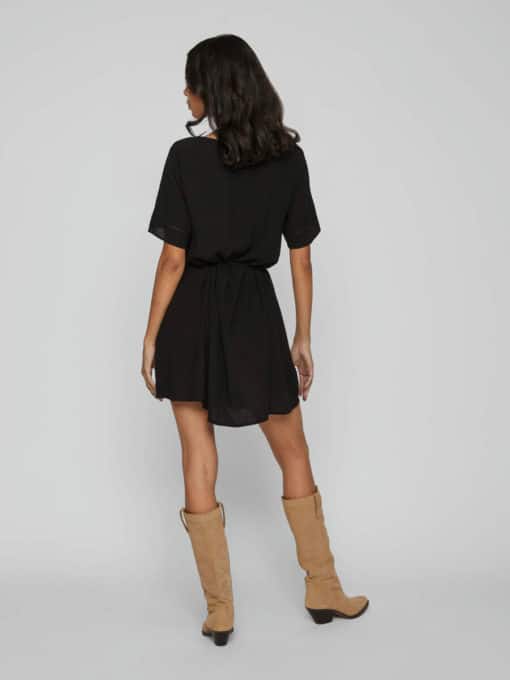 Vila Mesa detail V-Neck Dress Black