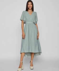 Vila Mirage Ankle Dress Green Milieu