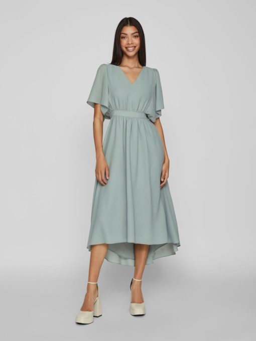 Vila Mirage Ankle Dress Green Milieu
