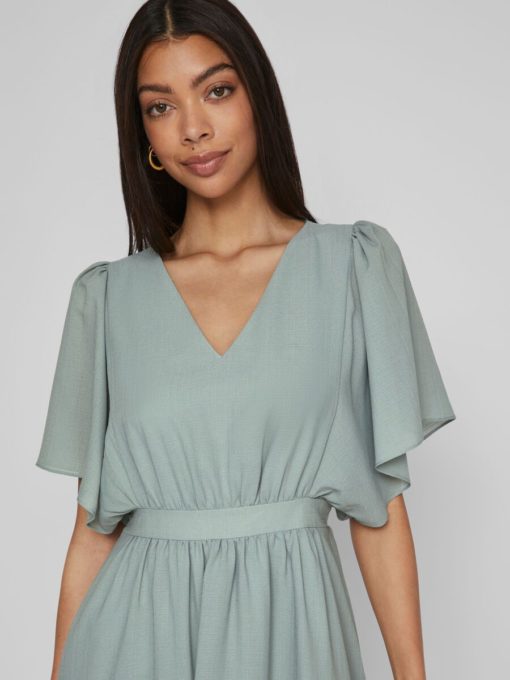 Vila Mirage Ankle Dress Green Milieu