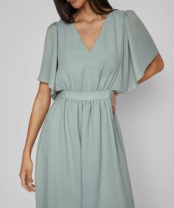 Vila Mirage Ankle Dress Green Milieu