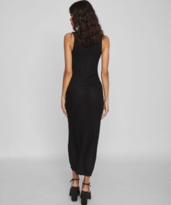 Vila Margot Long Knit Dress Black
