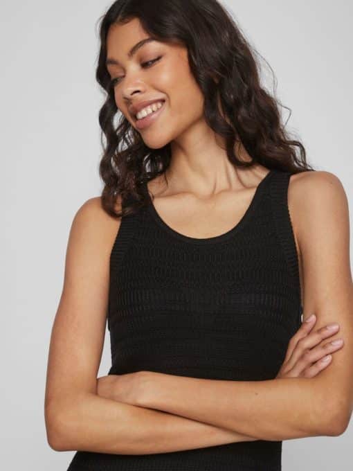Vila Margot Long Knit Dress Black