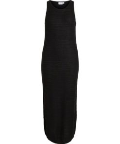 Vila Margot Long Knit Dress Black