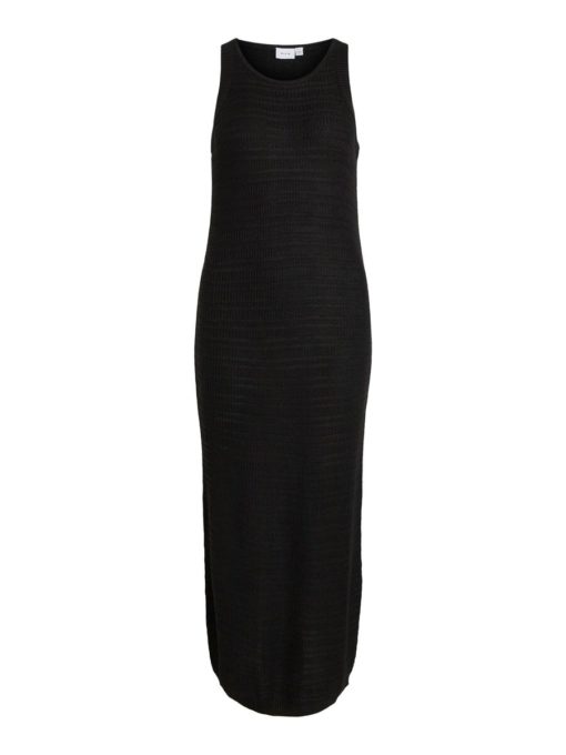 Vila Margot Long Knit Dress Black