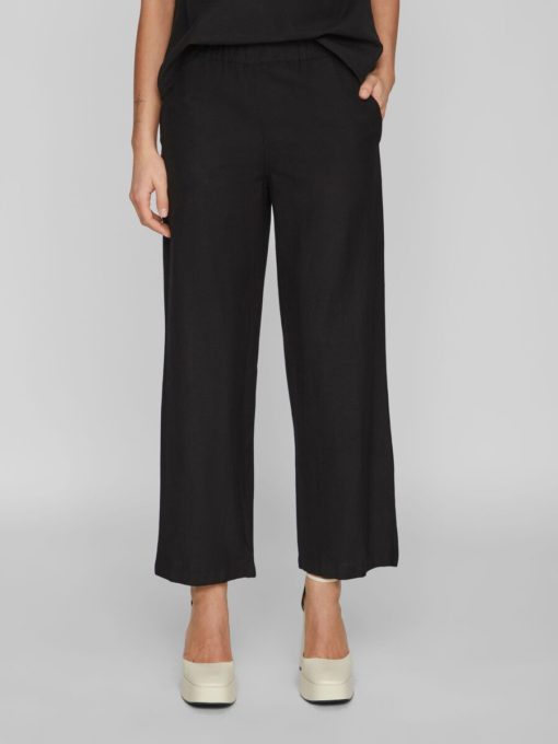 Vila Prisilla Regular Pants Black