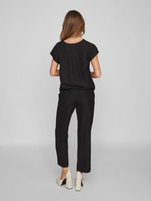 Vila Prisilla Regular Pants Black