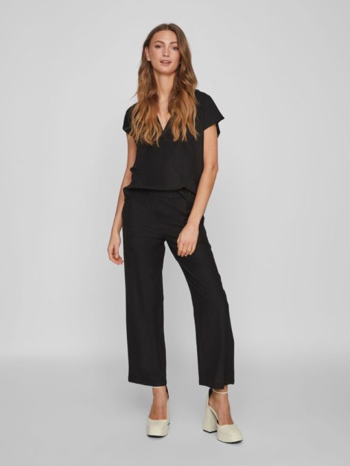Vila Prisilla Regular Pants Black
