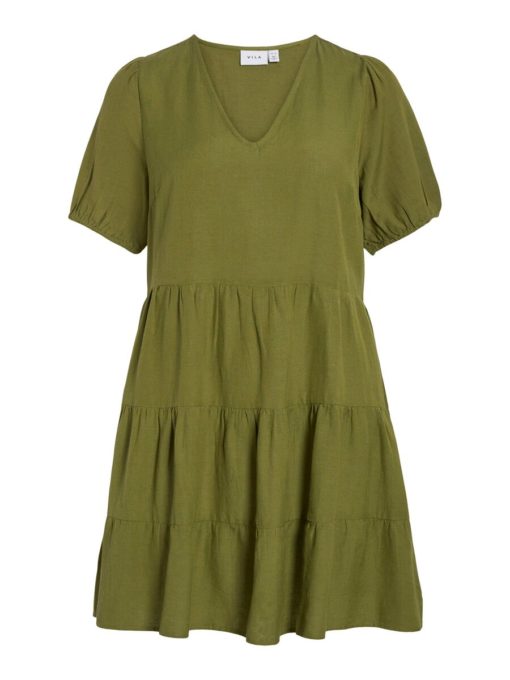 Vila Prisilla Dress Calliste Green