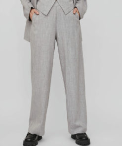 Vila Show Loose Pants Light Grey Melange