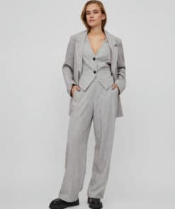 Vila Show Loose Pants Light Grey Melange