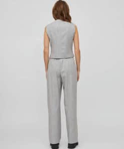 Vila Show Loose Pants Light Grey Melange