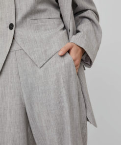 Vila Show Loose Pants Light Grey Melange