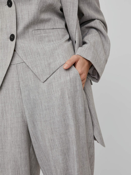 Vila Show Loose Pants Light Grey Melange